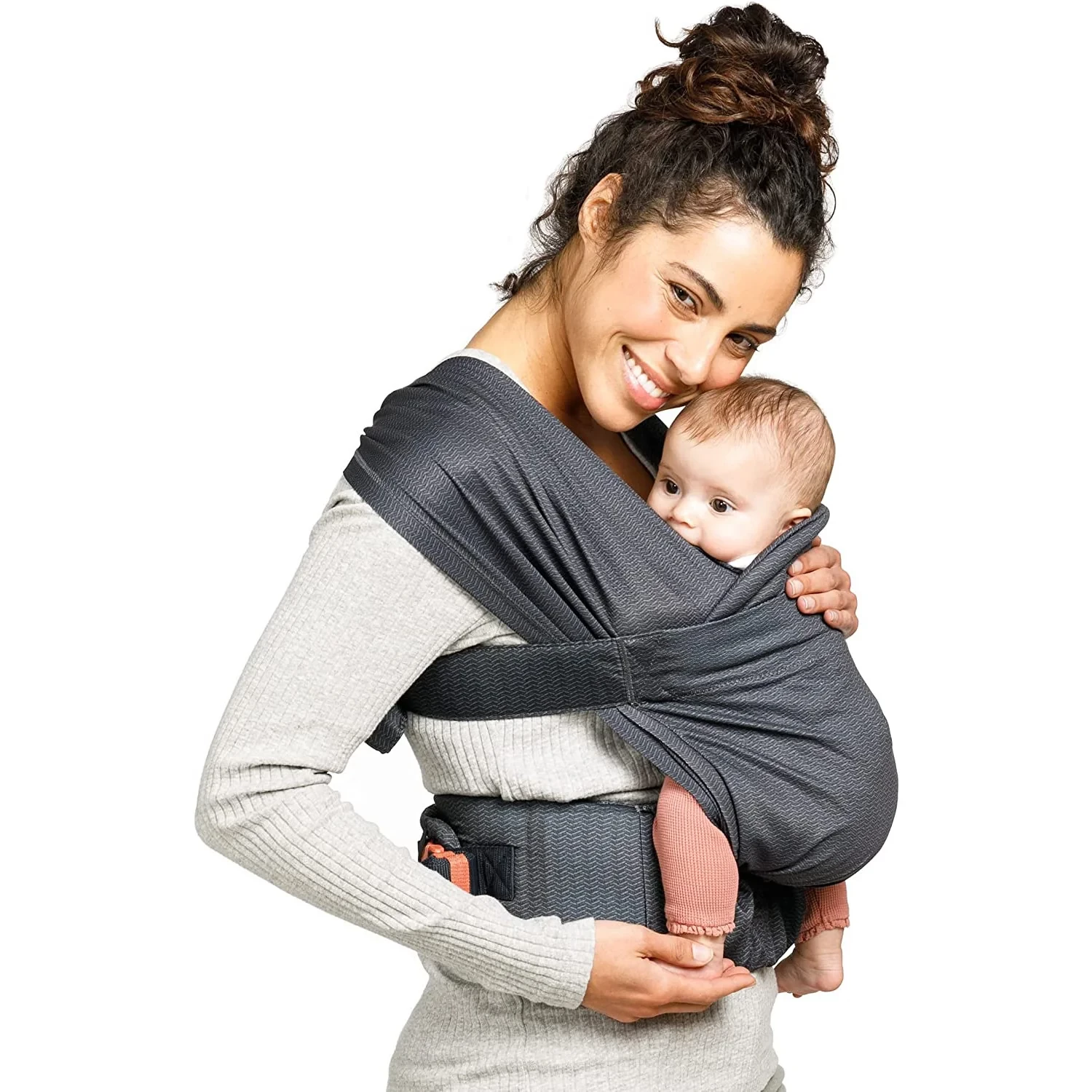 Infantino Hug & Cuddle Adjustable Hybrid Wrap Carrier Multicolor Age- Newborn & Above