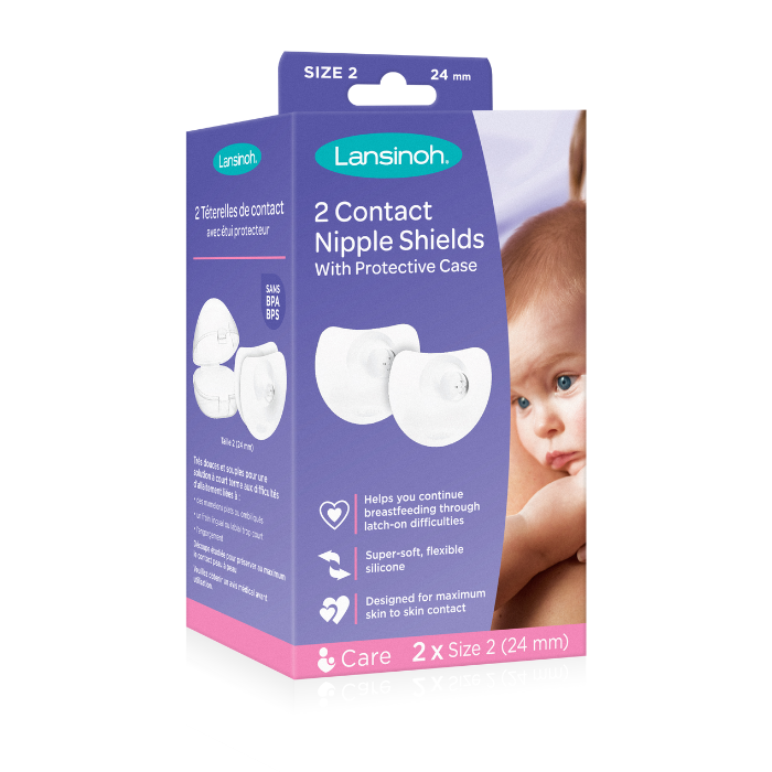 LANSINOH NIPPLESHIELDS WITH PROTECTIVE CASE 2 PCS SIZE 24mm