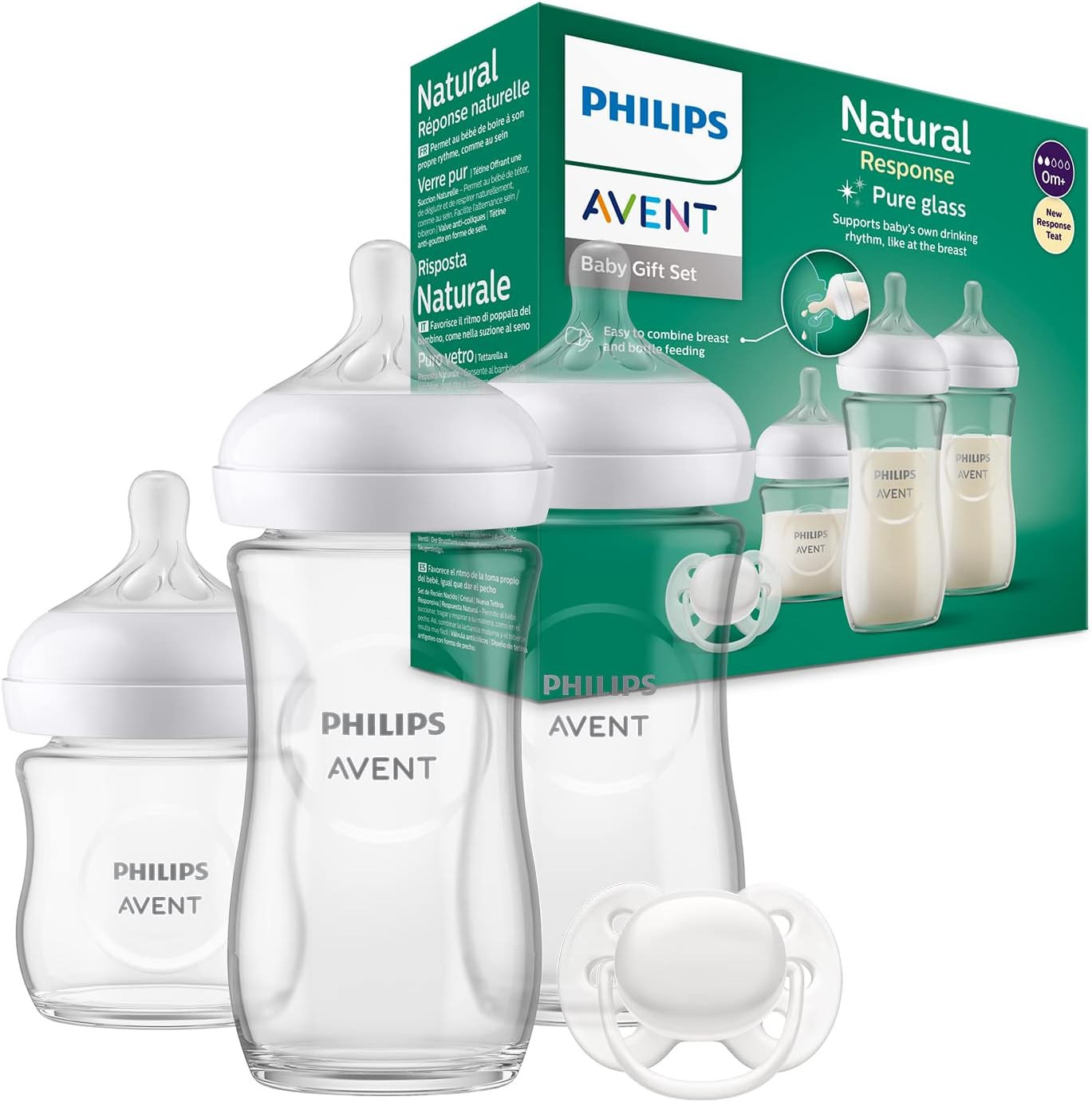Philips Avent Glass Baby Bottle Newborn Gift Set