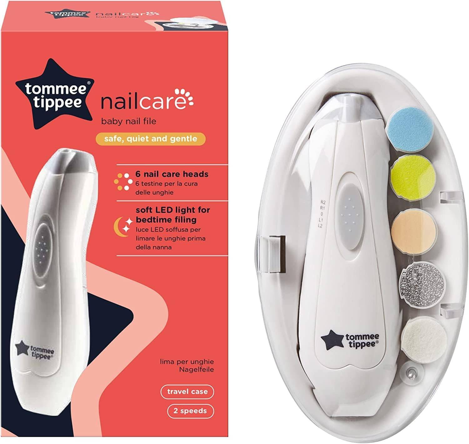 Tommee Tippee Electric Baby Nail File Trimmer, Battery-Powered